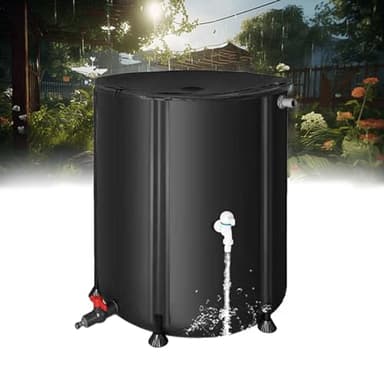 Recuperateur d Eau de Pluie Souple, Cuve Recuperation/Collecteur Eau de Pluie avec Filtre, Robinet et Drainage, 1000L Reservoir Eau