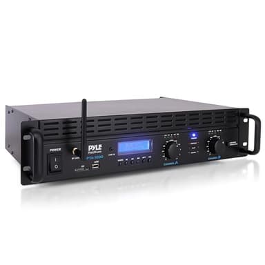 Pyle Amplificateur Bluetooth 2 Canaux - 2000W Bridgeable Monté en Rack Pro Audio sans Fil, Entrée TRS/XLR, LCD, Mode Bridge, Ventilateur de Refroidissement - Système de Haut-parleurs