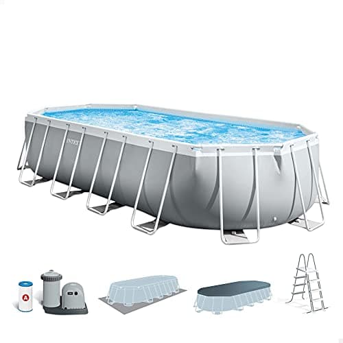Intex kit Piscine Prism Frame Ovale Tubulaire (l) 6,10 x (l) 3,05 x (h) 1,22m
