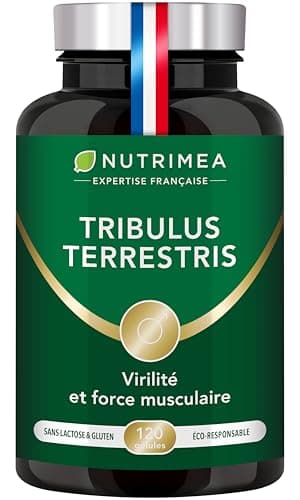 TRIBULUS TERRESTRIS - Extrait Titré en Saponines 10:1 - Source d'Energie pour Performances Sportives, Endurance & Croissance Musculaire - 600 mg - 120 Gélules Vegan - Nutrimea - Fabriqué en France