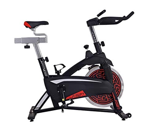 JK FITNESS - Spin bike indoor cycles JK507 - Volant 18 kg - Charge maximale 130 kg - transmission par chaîne