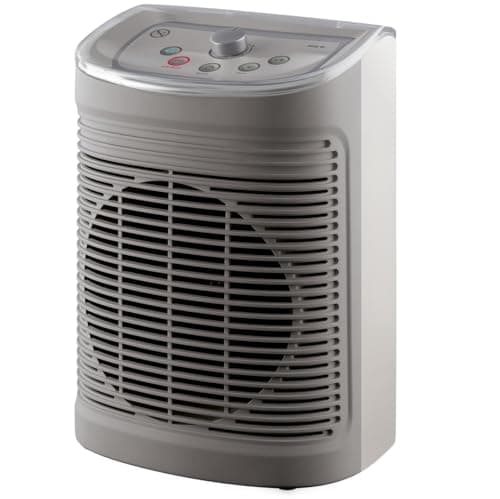 Rowenta SO6520F2 Radiateur et Ventilateur Soufflant Instant Comfort Aqua Chauffage d’Appoint Salle de Bain Ventilation Chaud Froid Arrêt Automatique 2 Vitesses 2400W Silencieux Gris