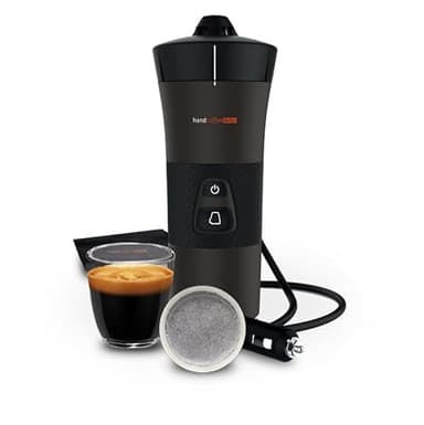 Handpresso – Cafetière 12V Handcoffee Auto 21000 | Machine a cafe voiture - Cafetiere 12v pour dosette Senseo - Cafetiere pour voiture prise 12V | Cafetière portable pour voyage, cafetiere camping-car
