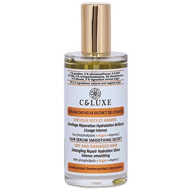 Sérum Lissant Cheveux Secs et Abîmés - Hydratation & Réparation Intense Argan, Kératine protect, Phospholipides, Thermo-Protecteur Vegan, Sans Silicone - Spray 50ml