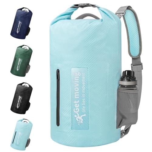 ENONEO Sac à Dos Étanche 10L 20L Sac Étanche Nautique Grand Sac de Voyage Leger Waterproof Dry Bag Roll-Top Sac Imperméable avec Bandoulière Réglable pour Randonnée Kayak Pêche