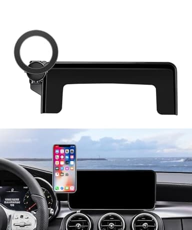 MaserWeller Support de téléphone de voiture pour Mercedes Benz GLC 2020-2022 / Classe C 2019-2021 / 2020-2022, accessoires de classe V 10,25", rotation à 360°, support de téléphone compatible avec