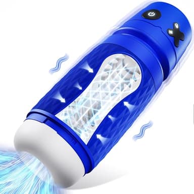 Masturbateur Électrique Pour Hommes, Jouet Sexuel Pour Hommes Avec Modes De Vibration Et De Succion, Cup Masturbateur 3D Avec Vagin Réaliste, Sexe Muschi, Masturbateur Pour Pénis Bleu