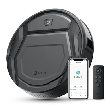 Lefant Aspirateur Robot avec Télécommande, 2200 Pa Forte Puissance d'aspiration M210PG, Idéal pour Poils d'animaux, avec Station de Charge, Compatible avec Alexa et Application, Autonomie de 120 Min
