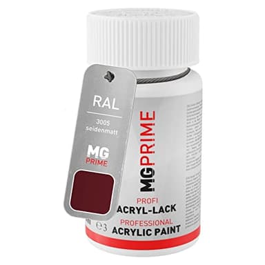 MG PRIME RAL 3005 Rouge vin/Wine red mat satiné stylo retouche 50 ml à séchage rapide