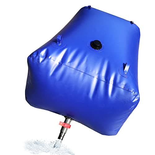 Réservoir d'eau Pliable, Grand Portable PVC Souple Capacité Poche à Eau Citerne Souple, Antifuite Plein Air Jardin Cuve Récupérateur Eau de Pluie avec Robinet de Arrosage Vidange