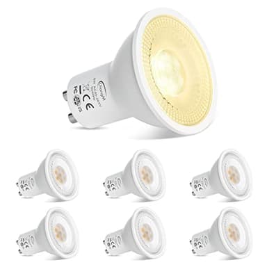 Ampoule GU10 LED Blanc Chaud 2700K, 8W équivalent Ampoule Halogène 70W, 720LM, 120° Larges Faisceaux, Ampoules LED Spot, Non Réglable Ampoules Non Dimmables (Pack of 6)