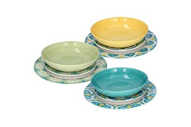 Tognana Amalfi Service de table en porcelaine Multicolore 18 pièces
