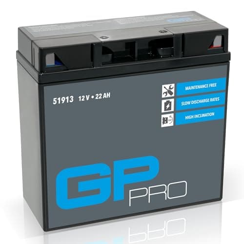 GP-PRO Gel Batterie 12V 22Ah 51913 GT19BL-BS Batería moto, sans entretien scellée préchargée similaire YT19BL-BS / 51814/52015