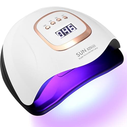 Zawaer Lampe Uv Ongles Gel LED, 380W Machine Pour Ongles Affichage Numérique,Capteur Automatique 4 Réglages de Minuterie,81 Perles Lampe, Outils Professionnels Séchoirs à Ongles Art Pour Salon Maison