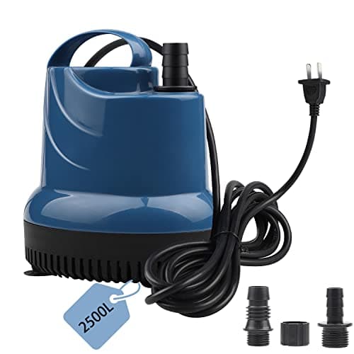 EXLECO Mini Pompe À Eau Pompe Submersible 2500 L/H 40W 230V Pompe Vide Cave Hauteur de Refoulement 2,3 M Câble 2,5 M pour Jardin, Aquarium, Étang, Fontaine