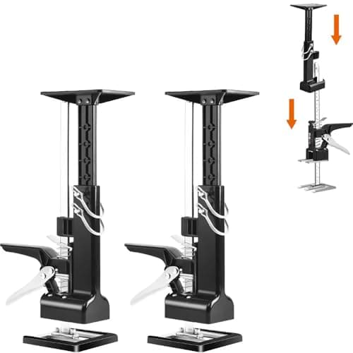 Labor Saving Arm,Hand Llifting Jack Tool,Cric Manuel Meuble,2 pièces Etai Telescopique Leve Meuble 39-59,5 cm réglage de la hauteur Capacité de Charge Maximale de 100-130 kg pour Les Sols,Fenêtres