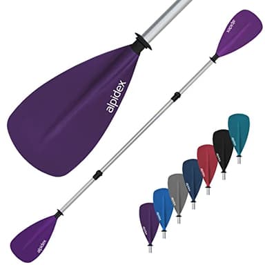 ALPIDEX 2 in 1 Pagaies Canoe Tavola Sup Réglable 160-207 cm Aluminium Pagaie Planche Gonflable Canoë Kayak Double Pagaie Paddle, Couleur:Violet