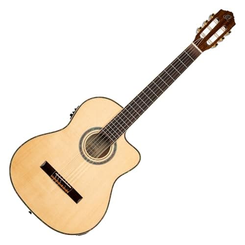 Ortega Guitars Guitare Classique Électro-Acoustique – 4/4 – Family Series Pro – Housse Incluse – Épicéa Engelmann Massif / Acajou, Naturel (RCE141NT)