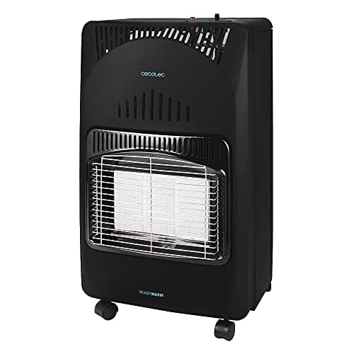 Cecotec Chauffage d’appoint au Gaz Pliable Ready Warm 4000 Slim Fold. Pliable, Céramique, 3 modes, Bouteille de gaz 10 kg, Triple système de Sécurité, 4 Roues Multidirectionnelles, 4200 W.