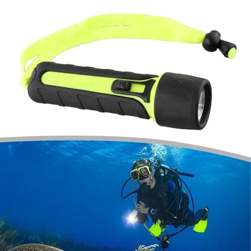 Équipement de plongée étanche 8000 lm LED lampe torche sous-marine, profondeur nominale 50 m pour la plongée, le camping, la randonnée, les excursions en bateau