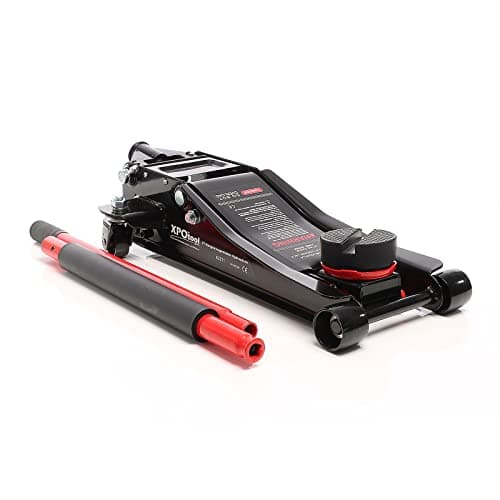 XPOtool Cric hydraulique de Plancher manœuvrable de 3T Poids 29 kg Hauteur de Levage 85-500mm avec Piston Double Levage Voiture Garage Atelier Cric de Sol Accessoires de Garage et Atelier Auto