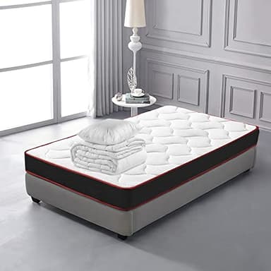 IZTOSS Luxe Pack Matelas Mémoire de Forme 90x190 + Couette 140x200 + Oreiller 60x60