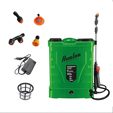 Avalon - Pulvérisateur à Dos à Pression à 2 lances avec Batterie Rechargeable, réservoir 16 l, lances INOX Vert