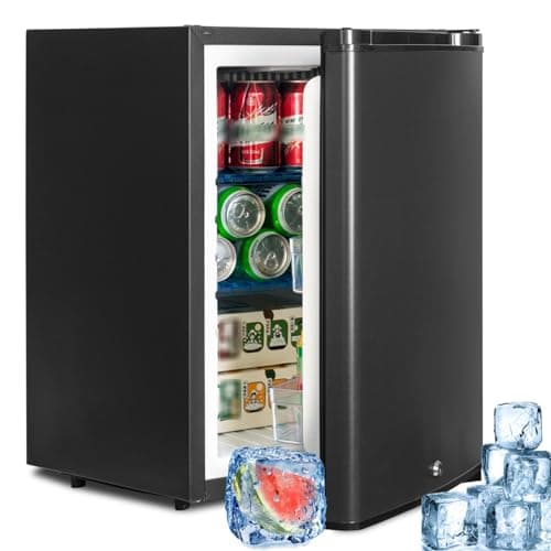 SMETA Frigo 12V, Réfrigérateur Camping 12V 220V 40L, Frigo Caravane, Mini Frigo de Chambre, Frigo 12V Camping Car, Réfrigérateur pour Voiture, Van, Fourgon, Bureau, Gîte - Noir