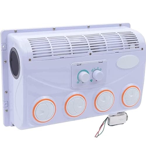 ylpddmm Climatiseur Camping Car - Climatiseur pour Camping-Car 12v/24v,Climatiseur Caravane,évaporateur de climatiseur AC,Réglage à 3 Vitesses, pour Voiture,Caravane,12V