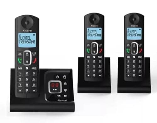 Alcatel Téléphone Fixe sans Fil avec Répondeur Trio, F685, Noir