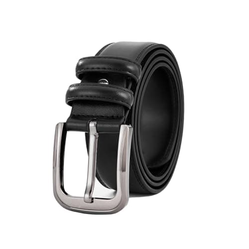 TEAMMAO Ceinture Homme Cuir Ceintures Noir Grande Taille 110CM-200CM Affaires Jeans Pantalon de Travail Ceinture 3,8CM de Large avec Boîte Cadeau.(Noir,Taille 135-140cm(Longueur ceinture 160cm))