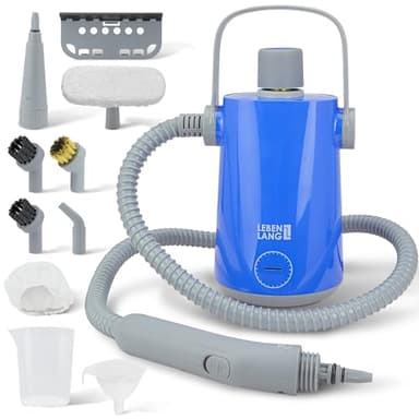 LEBENLANG Nettoyant vapeur électriques a main - 3,5 Bar & 1000W I 12x accessoires I Steam Cleaner multifonctions I Nettoyeur vaporisateur Nettoyeurs vaporetto Appareil à nettoyage Laveur machine