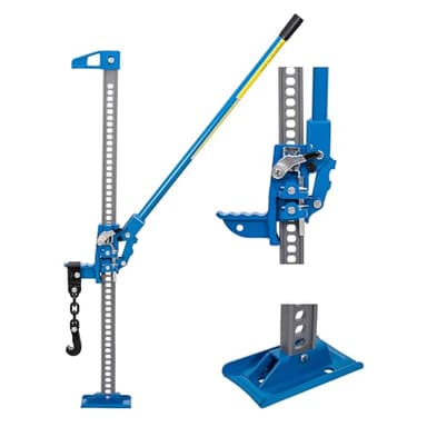 KATSU Tools Farm Jack Heavy Duty 48" 3 Ton Capacité de Charge avec Fixation de Levage de Pare-Chocs, Cric de Ferme Cric à Cliquet de Levage Voiture Véhicule Offroad 4x4 Tracteurs Camions