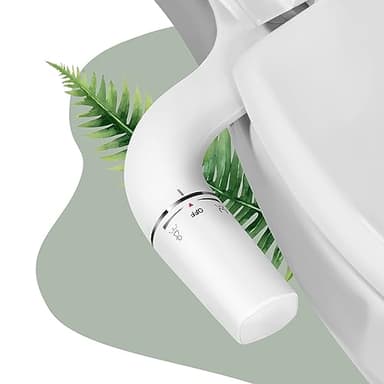 Samodra Classic 7.0 - Pulvérisateur pour bidet ultra fin avec double buse non électrique, pression de l’eau réglable, fixation de bidet d’eau froide pour toilettes, installation facile à domicile