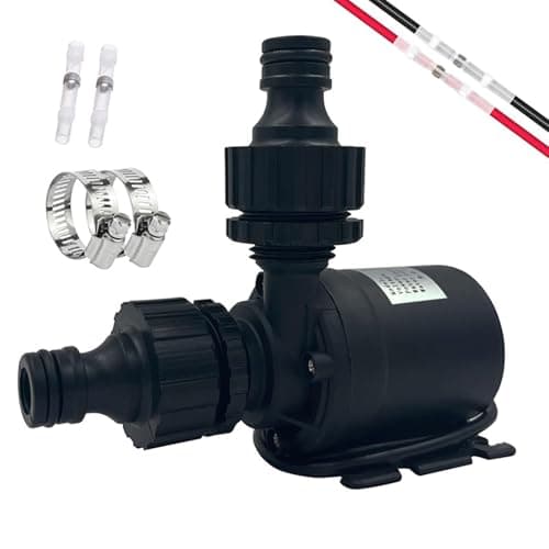 Pompe a Eau 12V, Mini Pompe à Eau Submersible Moteur Sans Balais 800l/h 5m, Pompes à Eau pour la Circulation de l'eau de la Piscine de Fontaine Solaire d'aquarium d'étang de Bassin