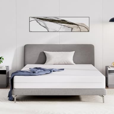 Avenco Matelas 140x190, Hauteur 16 cm, Matelas en Mousse en Fibre de Bambou, 7 Zones de Confort, Deux Faces Utilisable, Degré de Dureté H3 et H4, Matelas avec Housse Amovible, Certifié Oeko-Tex