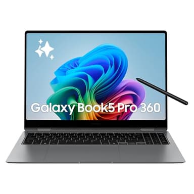 Samsung Galaxy Book5 Pro 360 16", Copilot+ PC, Ordinateur Portable avec IA, Processeur Intel Core Ultra 7, Mémoire 16 Go RAM, Stockage 512 Go, Clavier AZERTY Fr, Anthracite