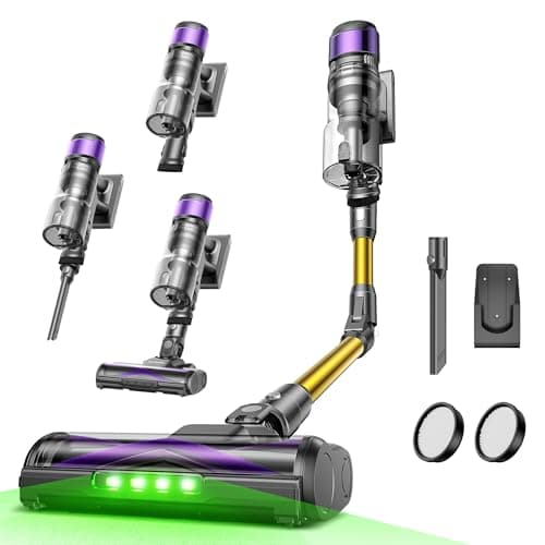 Ultenic U20 Aspirateur Balai sans Fil, 55kPa/60min Aspirateur sans Fil, Technologie GreenEye, Tube Pliable, Brosse de Sol TangleTame, Puissant pour Poils Animaux, Sol Dur et Voiture