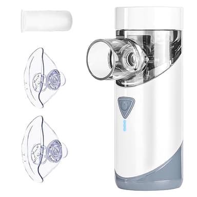 NAHKZNY Inhalateur Nébulisateur Silencieux Nébuliseur Portable Aérosol Rechargeable par Câble USB avec Embout buccal Accessoires Faciaux Efficace pour Adultes Enfants Maisons Voyages