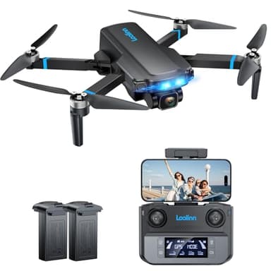 Loolinn | Drone avec Caméra 4K pour Cadeau de Débutants à avancés - Deux Batteries, Temps de Vol de 40 Minutes, 4K UHD Caméra, Mode Panorama et Mode Time-Lapse, Moins de 250g