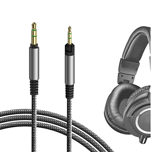 Geekria QuickFit Audio Câble Compatible avecAudio-Technica ATH-M50x ATH-M40x ATH-M50 ATH-M60x ATH-M40 ATH-M70x Casque, 2.5mm Ordon Stéréo de Remplacement (1,2m)
