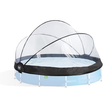 EXIT Toys Dôme de Piscine ø366cm - pour piscines Intex/Bestway - Eau Propre et Chaude - Installation Facile et Pliable - Parfait pour Les Jours Frais et Les Soirées - Abri de Piscine Universel