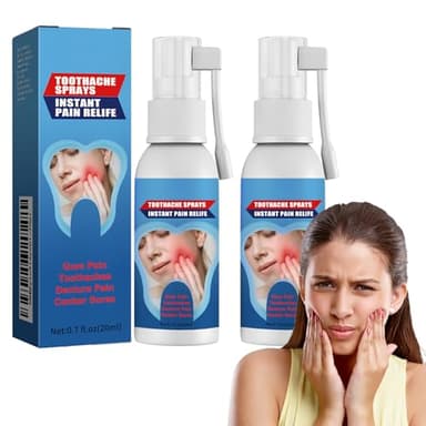2 Pièces Soulagement Rapide Dental Spray, Dental Pain Analgésique Spray Herbal Oral Care Spray, Dental Pain Relief Spray Soulage Les Gencives Douloureuses Enflées Caries