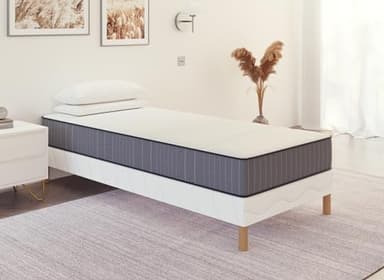 DecoInParis Ensemble 90x190 sommier tapissier + Matelas en Mousse 20 cm - Awan