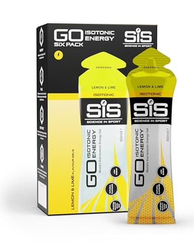 Science in Sport GO Isotonic Energy Gel 6x60ml Citron Citron vert, Vegan - Formule isotonique avec 22g de glucides, Alternative optimale aux boissons isotoniques
