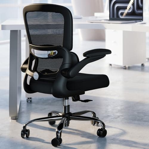 TRALT Chaise de Bureau Ergonomique Mesh - Ordinateur de Bureau avec Roues, Hauteur Réglable, Pivotante, Chaise de Travail (Noir)