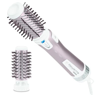 Rowenta Brosse rotative à air chaud, Poils naturels, Enduit de kératine de cachemire, Protège les cheveux, 2 accessoires inclus, Brush Activ Premium Care CF9540F0