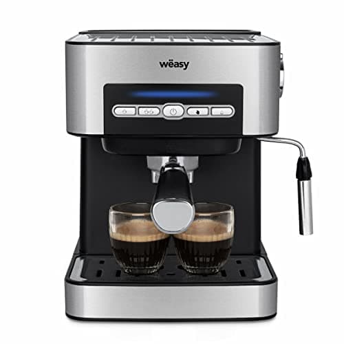 Wëasy Machine Expresso Automatique Pression, KFX32, 20 Bars, 4 Modes, Réservoir 1.6L, Chauffe-tasses, Buse Vapeur, Filtres & Cuillère à Mesure