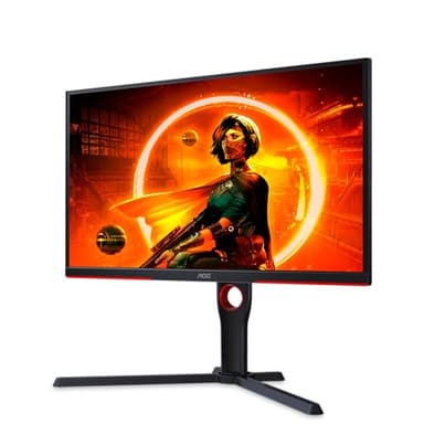 AOC Gaming 25G3ZM - Moniteur Full HD 25 pouces, 240 Hz, MPRT de 0,5 ms, FreeSync Premium (1920x1080, HDMI, DisplayPort, hub USB) noir/rouge