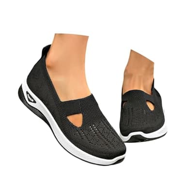Chaussures Orthopédiques pour Femme, Chaussures sans Lacets Antidérapantes avec Maille pour Femme, Basket de Marche À Plateforme Orthopédique Légères et Confortables